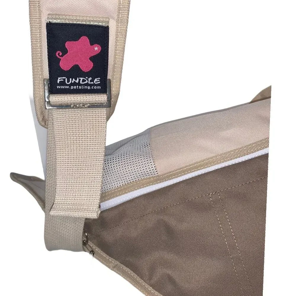 New Fundle Communion Pocket Pet Sling Carrier Bag Standard Size 0-11 lb Beige